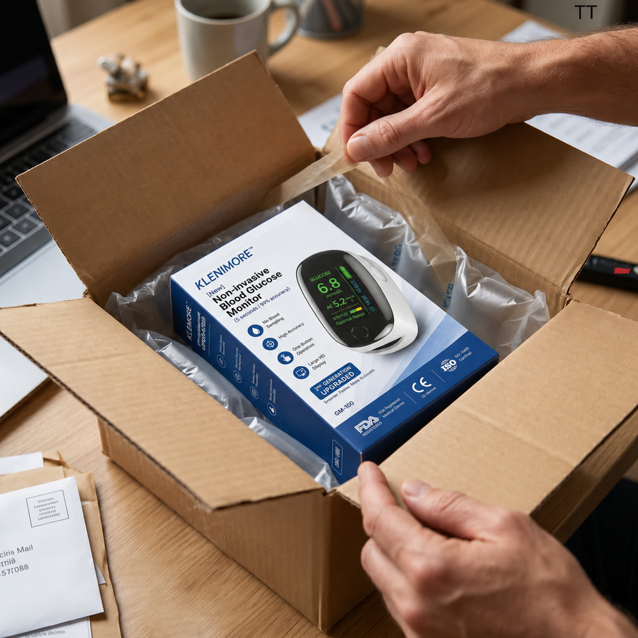 KLENIMORE product being unpacked from shipping carton